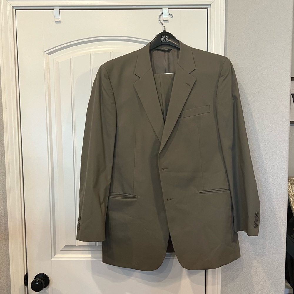 Jos A Bank Tan Suit
